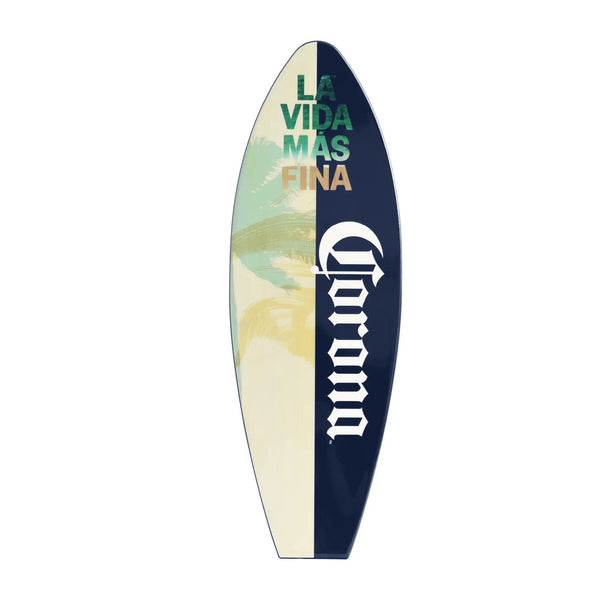 Corona La Vida Más Fina Surfboard Wall Plaque 30" x 10" Licensed Bar Decor
