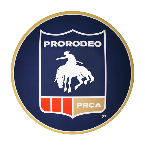 ProRodeo PRCA Shield Metal Dome Sign 15" Rodeo Cowboy Western Wall Decor
