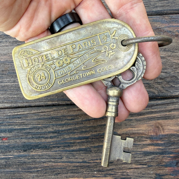Hotel De Paris Brothel Room Brass Tag & Iron Key