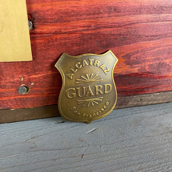 Alcatraz San Francisco Solid Brass Guard Badge