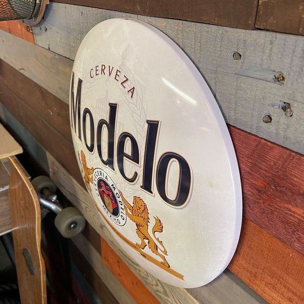 Modelo Cerveza Dome Shaped Metal Sign