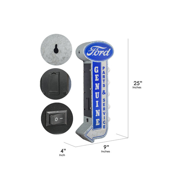 Ford Parts Service Garage Battery Powered LED Marquee Sign