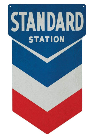 Chevron Standard Station Tin Metal Sign