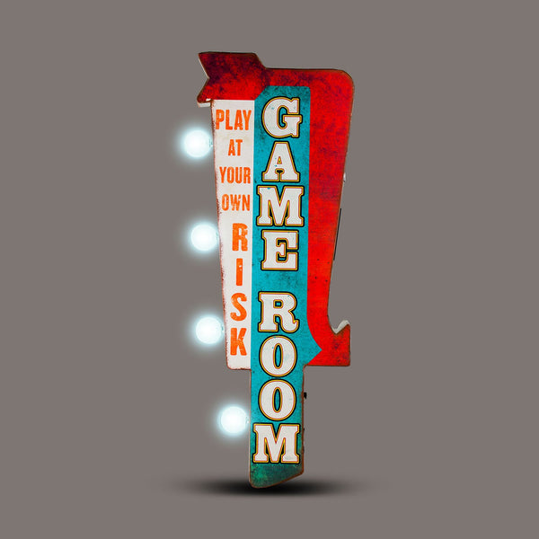Game Room Battery Powered LED Marquee Sign