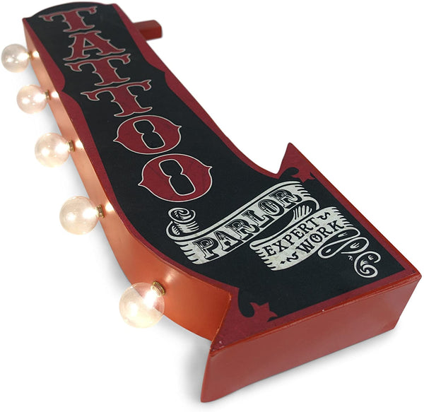 Tattoo Parlor Battery Powered LED Marquee Sign
