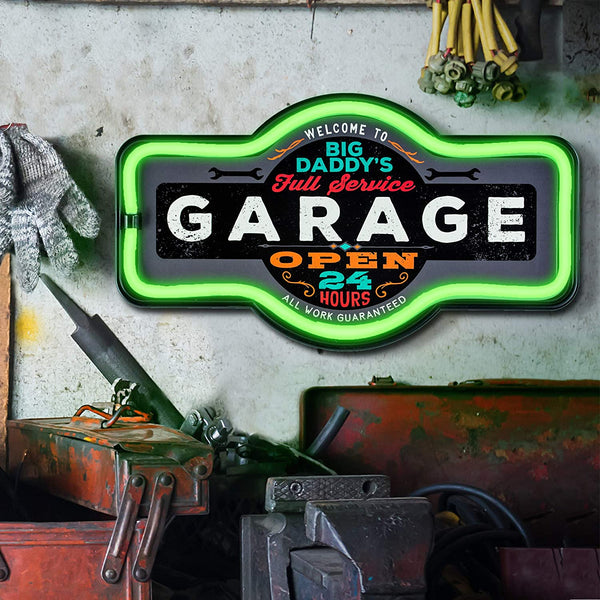 Big Daddy's Garage Battery Powered LED Marquee Sign