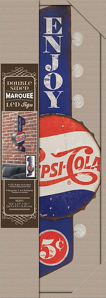 Pepsi-Cola Battery Powered LED Marquee Sign