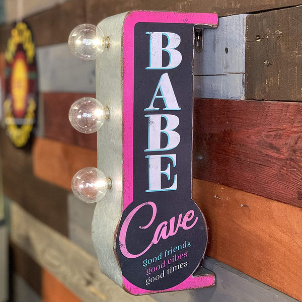 Babe Cave Battery Powered LED Marquee Sign