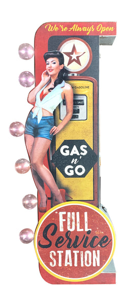 Texaco Full Service Station Battery Powered LED Marquee Sign