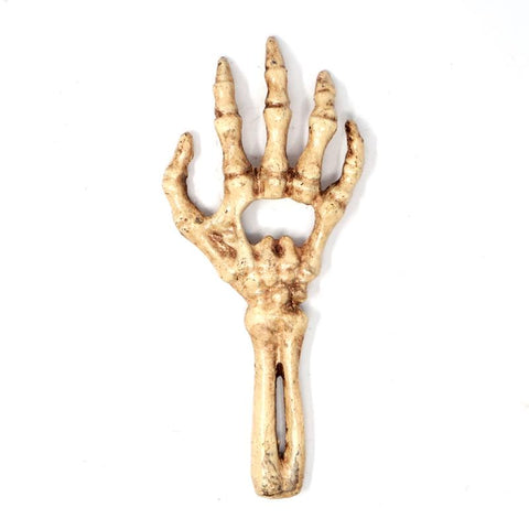 Skeleton Hand & Forearm Cast Iron Bottle Opener With Painted Antique Finish