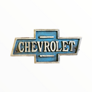 Chevrolet Cast Iron Vintage Embossed Plaque