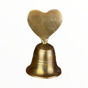 Heart Solid Brass Bell & Handle