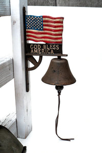 God Bless America Hanging Bell