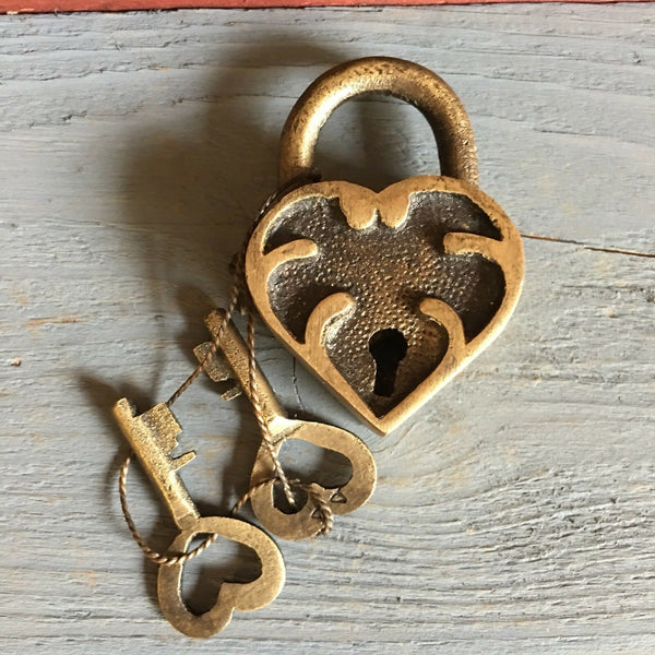 Heart Solid Brass Lock