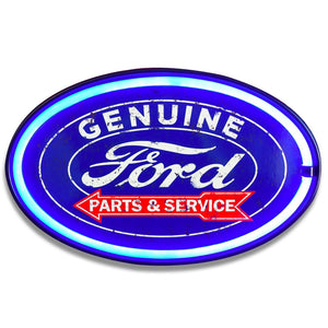 Ford Genuine Parts & Service Battery Powered LED Oval Sign
