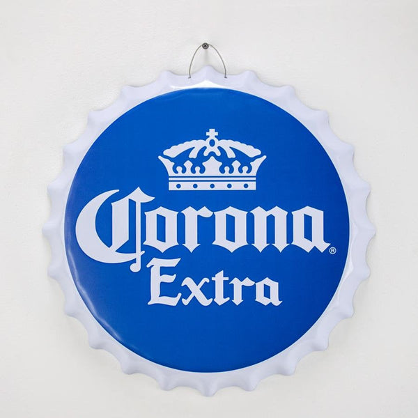 Corona Extra Bottle Cap Metal Sign