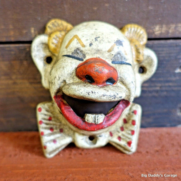 Clown Cast Iron Bottle Opener With Antique Finish