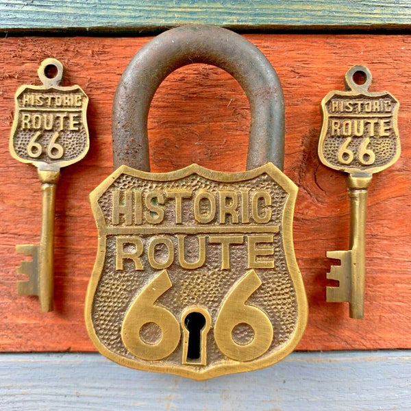 Route 66 Solid Brass Working Lock With Keys