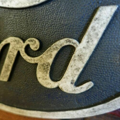 Ford Logo Cast Iron Plaque With Antique Finish