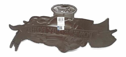 Ford "Powered By Ford" Shaped and Embossed Metal Wall Sign