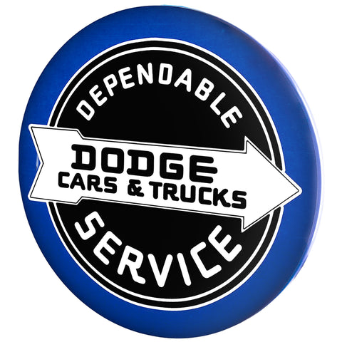 Dodge Cars & Trucks Dome Shaped Metal Sign