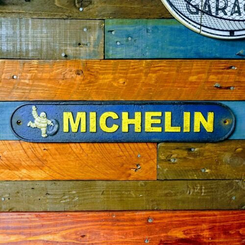 Michelin Tires Cast Iron Plaque With Antique Finish