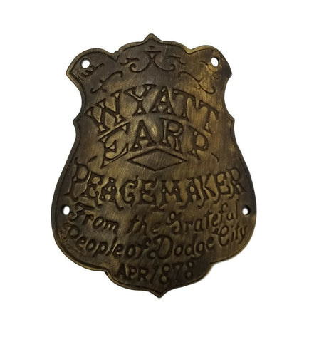 Wyatt Earp Peacemaker Dodge City 1878 Gun Butt Tag