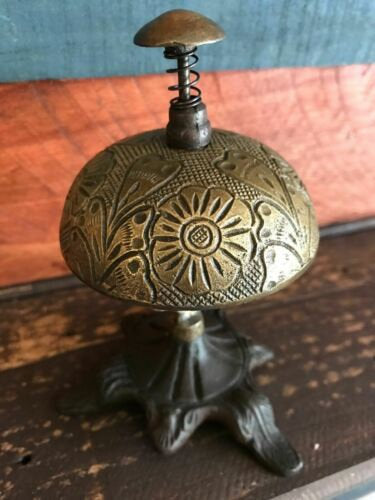 Hotel Desk Cast Iron Bell On Stand
