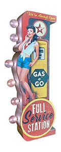Texaco Full Service Station Battery Powered LED Marquee Sign