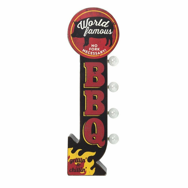 World Famous BBQ Battery Powered LED Marquee Sign