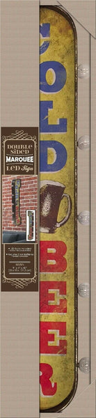 Cold Beer Battery Powered LED Marquee Sign