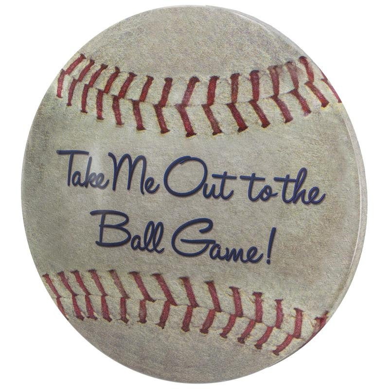 Take Me Out To The Ball Game Dome Shaped Metal Sign