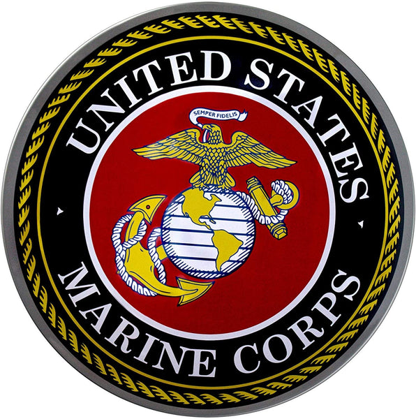 United State Marine Corps Dome Shaped Metal Sign