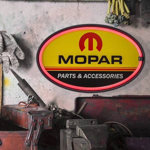 Mopar Parts & Accessories Battery Powered LED Oval Sign