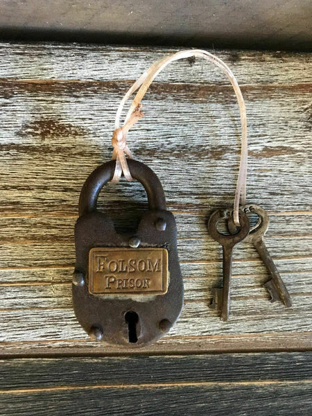 Folsom State Prison Cast Iron Working Lock With Keys